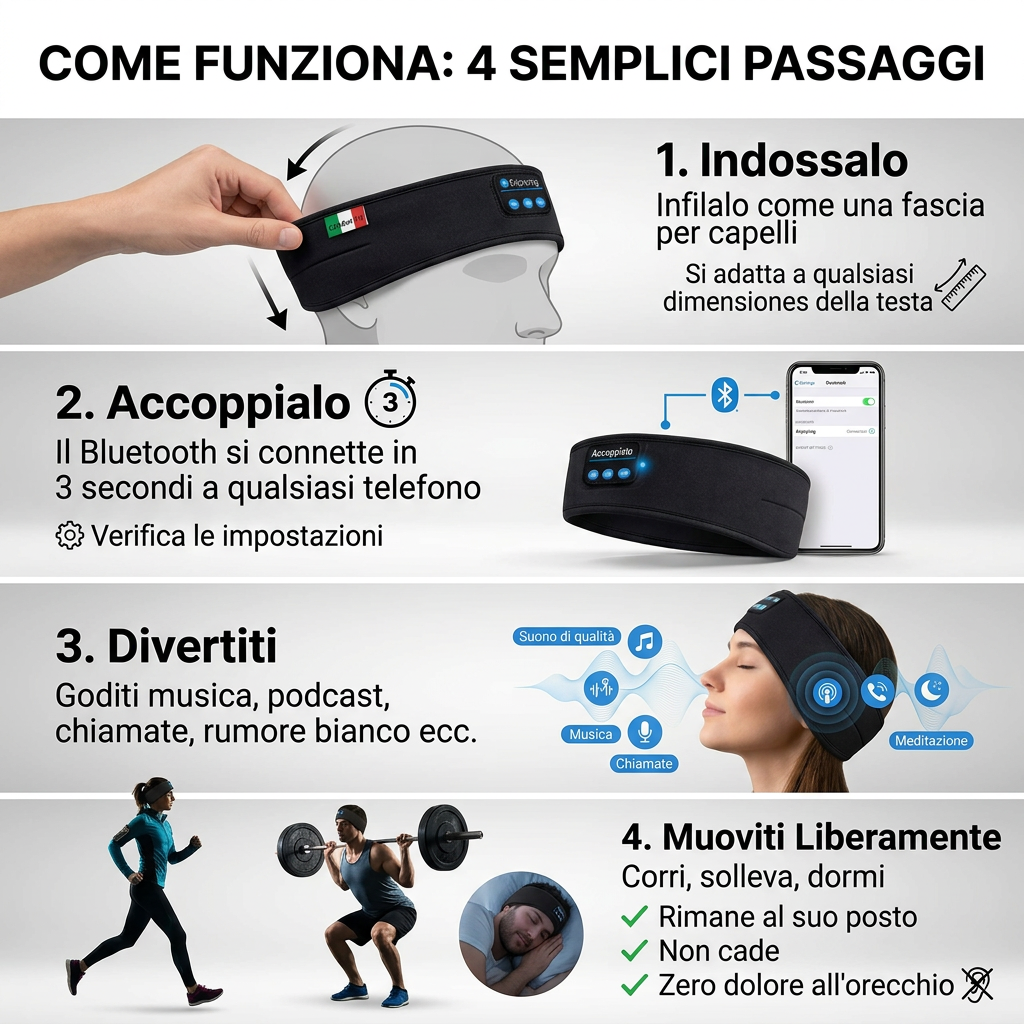 ASENI™ - CUFFIA BLUETOOTH 3 IN 1