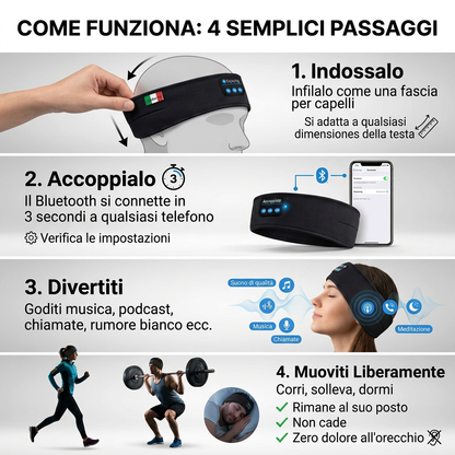 ASENI™ - CUFFIA BLUETOOTH 3 IN 1